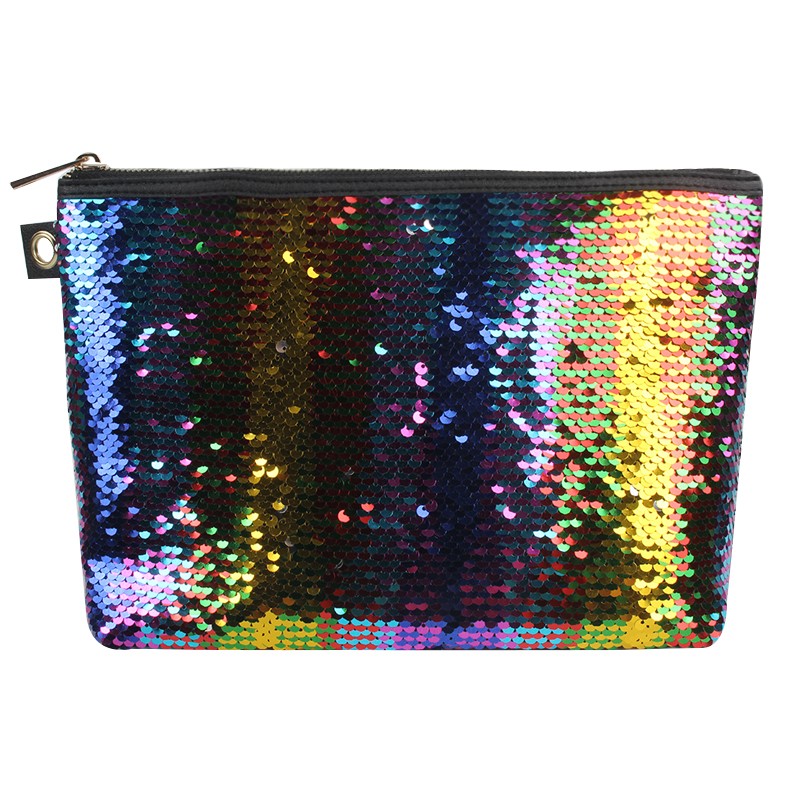 Amazon Hot Sale Reversible Sequins Cosmtic Bag For Women