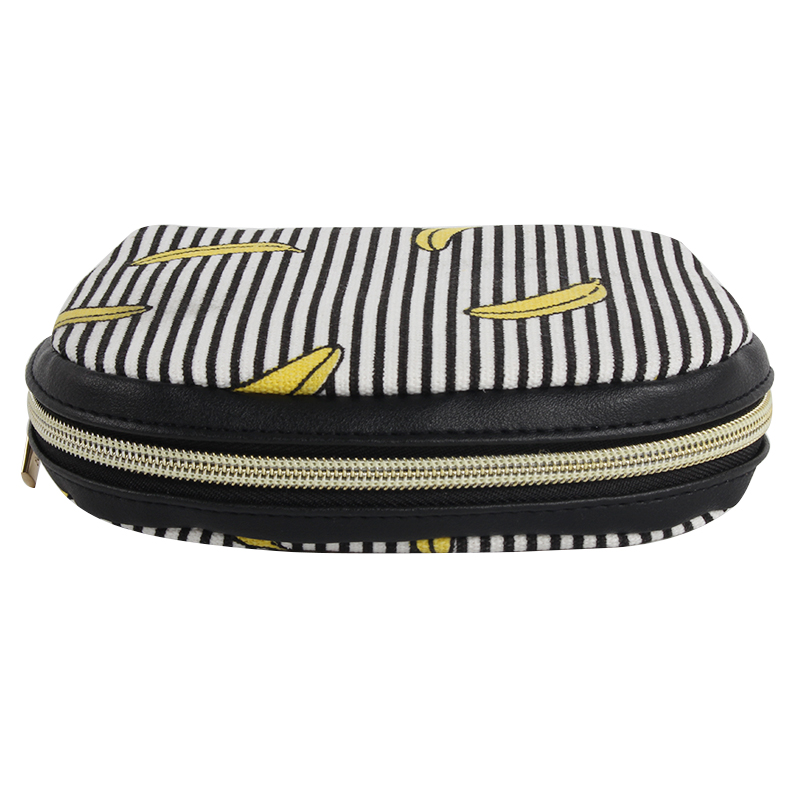 ODM/OEM Fashion Banana Canvas Makeup Bag Insert Metal Zipper Personalized Cosmetic Bag