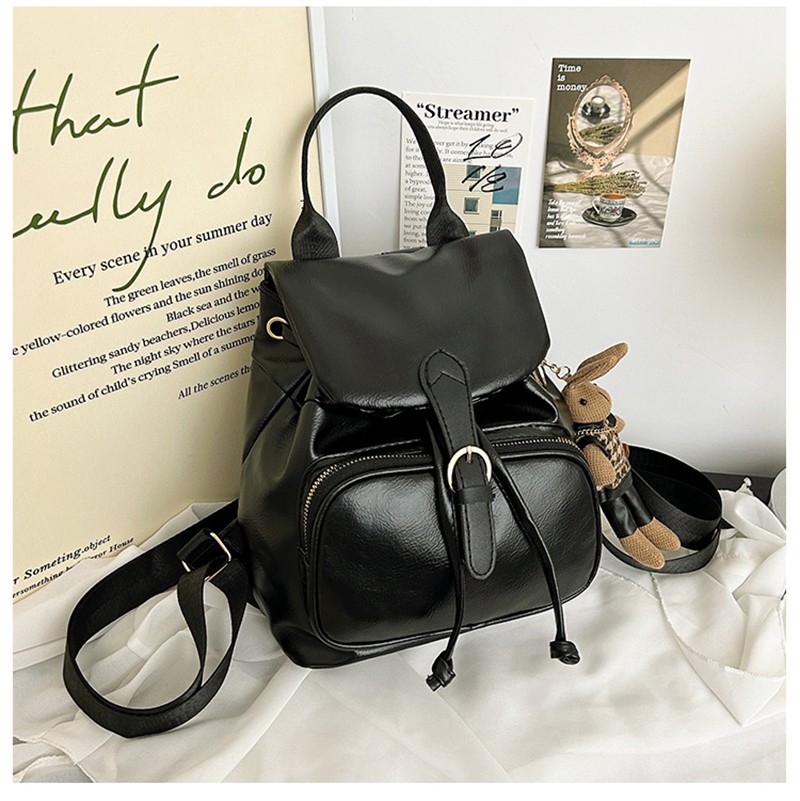 MEL JUN Retro Fashion Double Shoulder Bag for Women - Unique Design with Drawstring Cover for Commuting Ladies with Multiple Pockets MEL JUN Retro Fashion Double Shoulder Bag for Women - Unique Design with Drawstring Cover for Commuting Ladies with Multiple Pockets