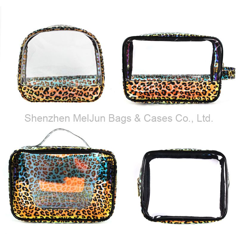 High Quality Soft Leopard Print TPU Waterproof Makeup Set