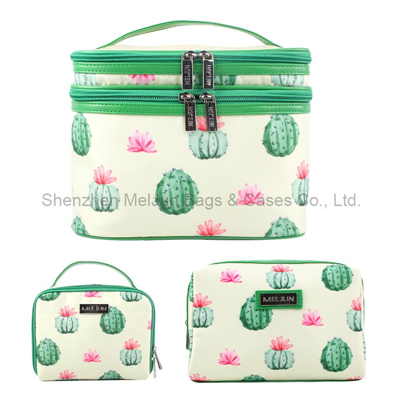 Custom Digital Printing Women Cosmetic Bag Set