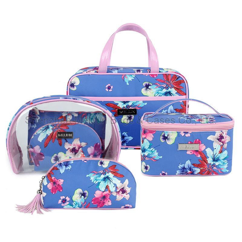 Wholesale Custom Polyester Print Cosmetic Makeup Bag With zipper