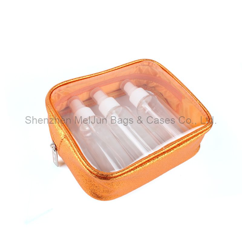 Travel Luggage Pouch Custom Clear Transparent PVC Travel Makeup Bag Cosmetic Bag Toiletry Bag 