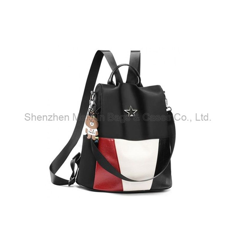customize oem odm logo drawstring zipper suede leather school bags women backpack for lady 
