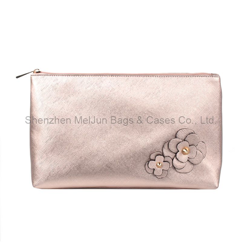 Simple fashion PU leather beauty bag wholesale high quality makeup professional custom logo women cosmetic bag