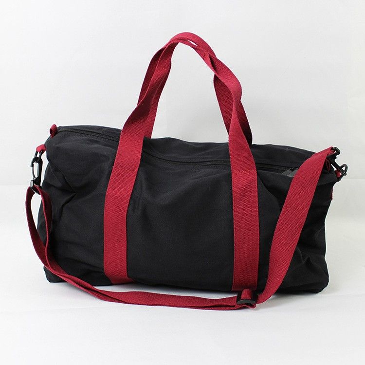 New style canvas high volume one-shoulder gym bag with shoe compartment 