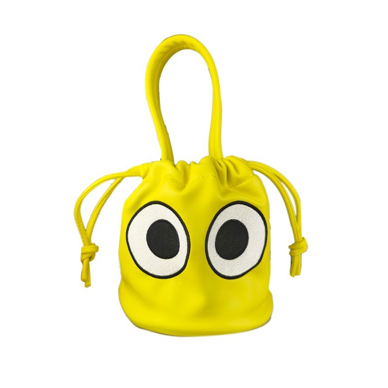 MEL JUN female All-in-one pu Bucket Bag Hand bag Big eyes cute All-in-one one-shoulder diagonal hand Cosmetic bag