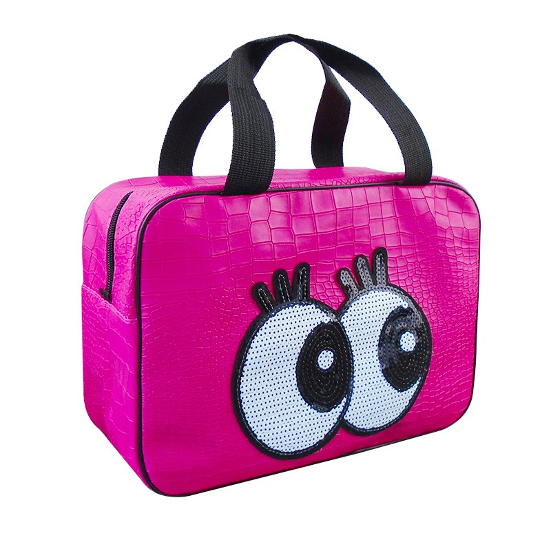 MEL JUN Big Eyes bath bag Cute portable bath bag portable toiletry bag Cute large capacity toiletries storage bag