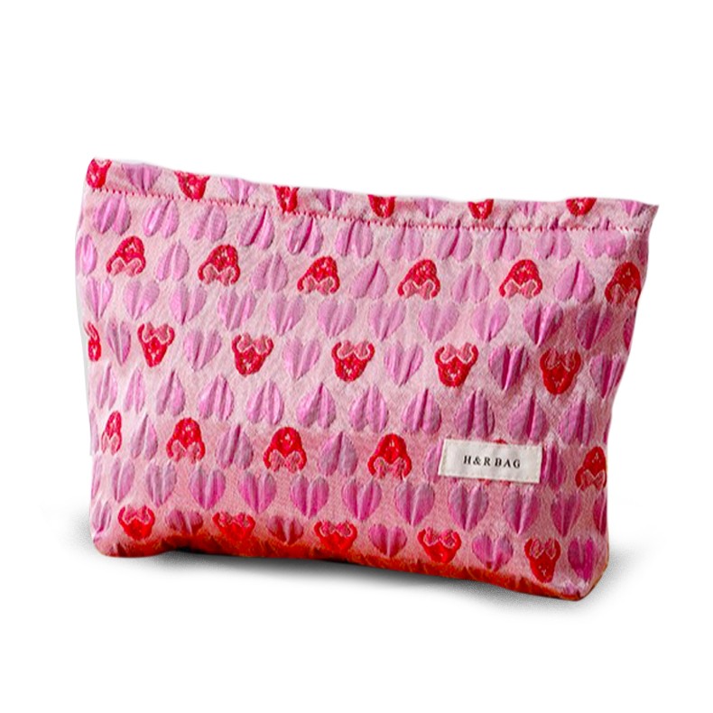 MEL JUN three-dimensional love makeup bag Girls portable makeup bag ins new multi-functional makeup bag