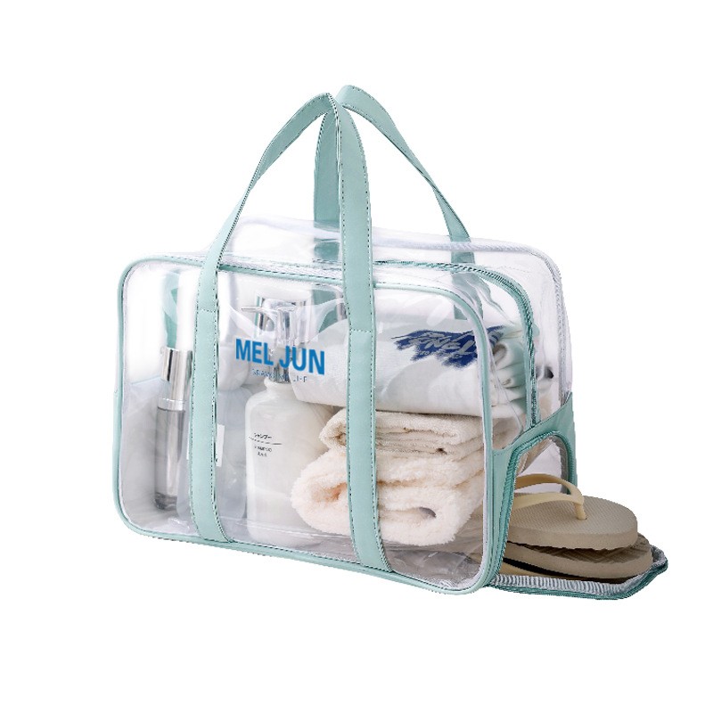 MEL JUN Beach Bag Clear waterproof pvc large capacity Jelly bag Fresh simple makeup bag Fitness swim bag Toiletry bag