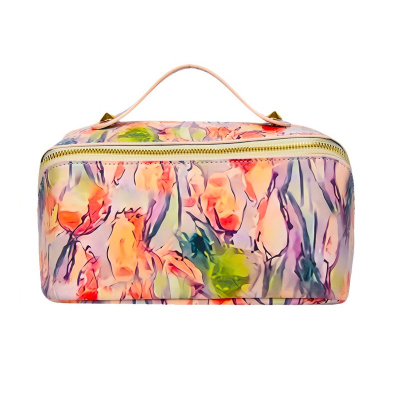 MEL JUN Painted Makeup Bag Large capacity new portable printed storage bag women's advanced sense portable fashion toiletry bag