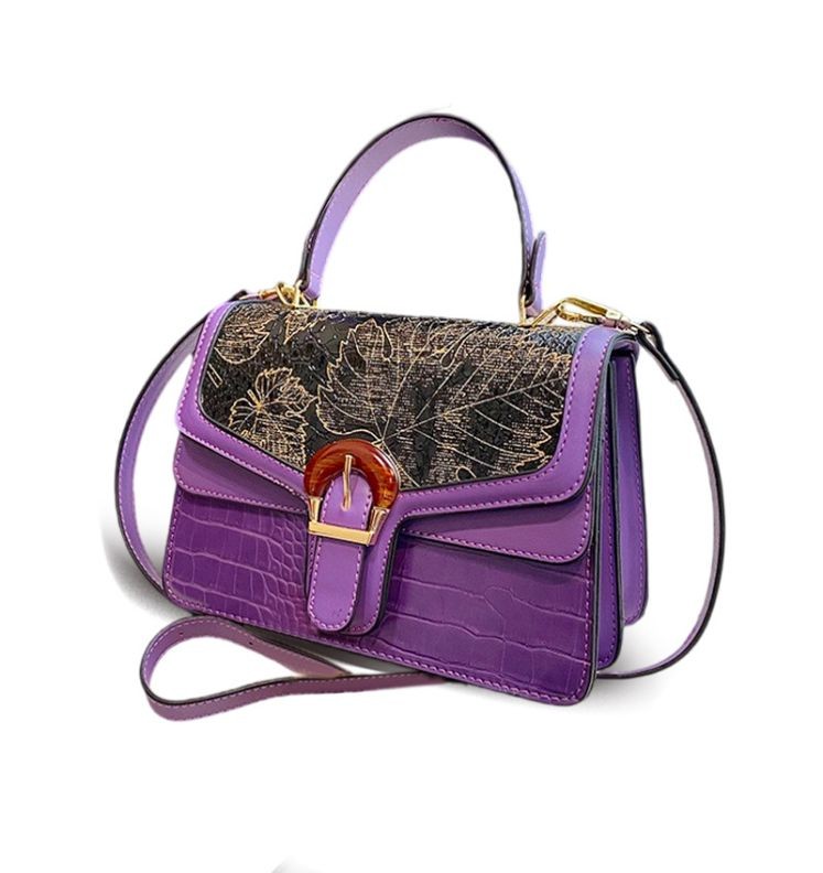 MEL JUN Autumn and winter women's bag 2024 new Europe and the United States retro fashion shoulder bag with texture hand oblique color