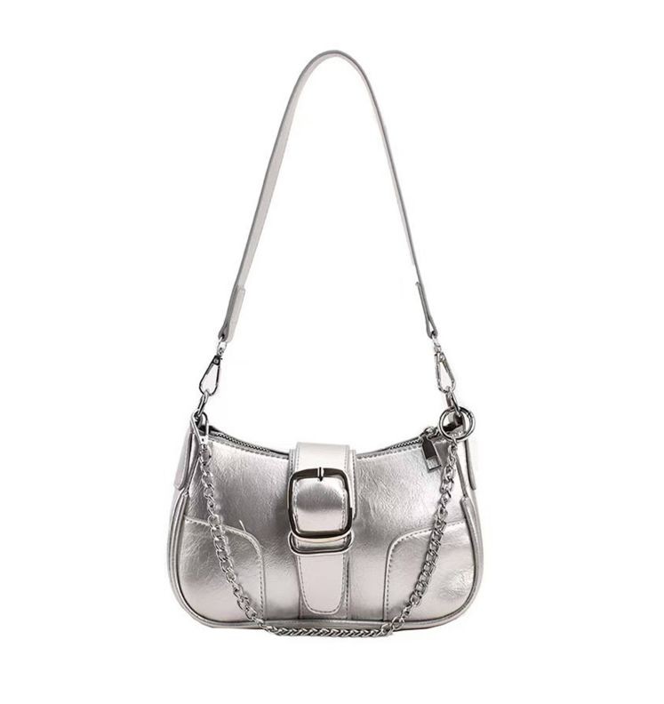 MEL JUN Baguette bag women 2024 new fashion fashion shoulder underarm bag senior texture chain crossbody bag