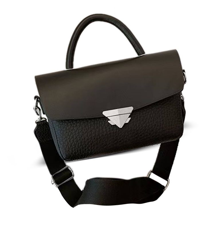 MEL JUN  Fashion bag Ladies 2024 new single shoulder crossbody bag small square bag senior sense commuter wide strap handbag