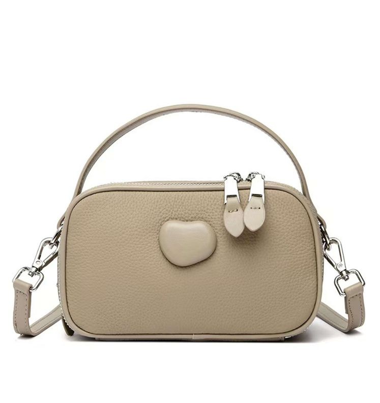 MEL JUN Genuine Leather women's single shoulder crossbody bag head layer cowhide camera bag Urban simple fashion bag advanced texture small square bag