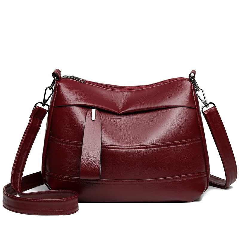 MEL JUN Soft Texture Leather Bag - New Fashion Women's Bag - Versatile Large Capacity Small Square Bag - Shoulder Sling Bag