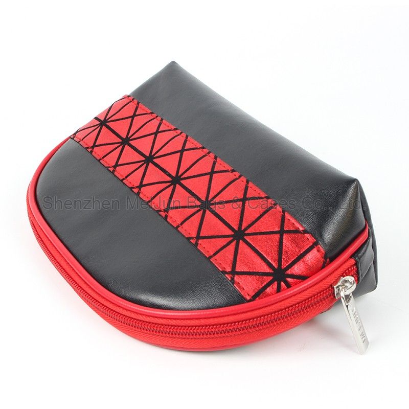 Factory Sale Black PU Shell Style Ladies Cosmeic Clutch Case For Daily Use