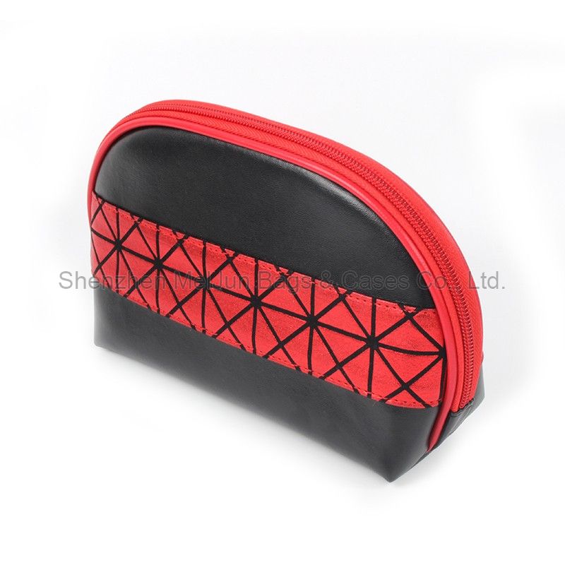 Factory Sale Black PU Shell Style Ladies Cosmeic Clutch Case For Daily Use