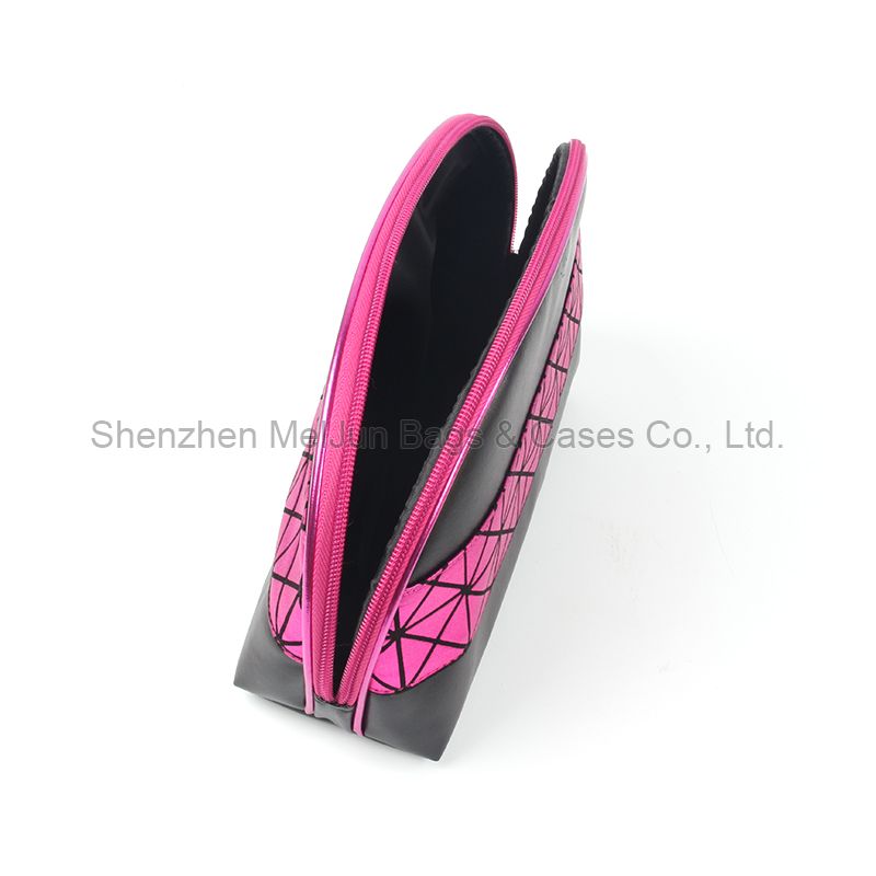 Factory Sale Black PU Shell Style Ladies Cosmeic Clutch Case For Daily Use