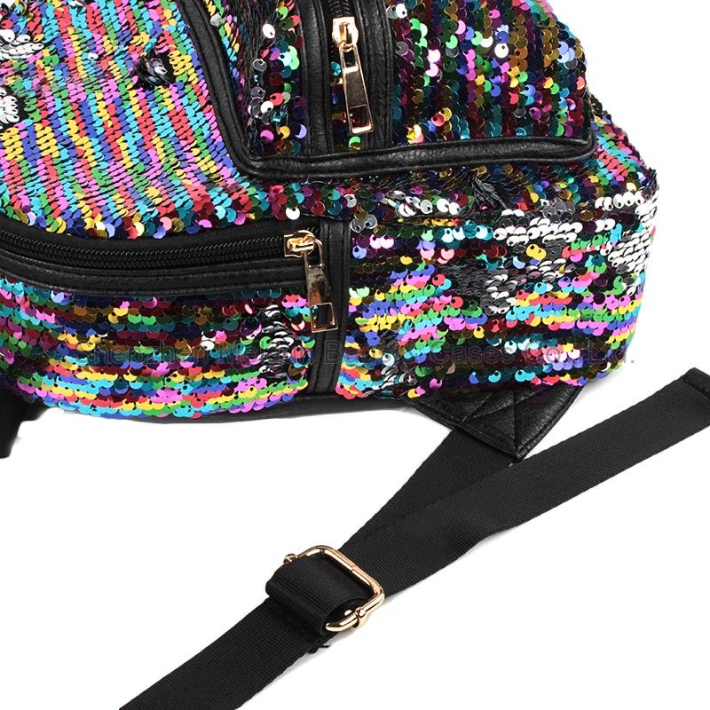 Gold Supplier Fashion Shinny Sequin Girl Backpack Custom Logo Kids School Bag