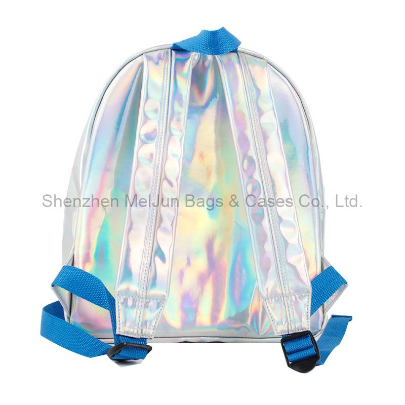 New Style Color Intrigue Blue PU Backpack Teenager Fashion Travel Bags