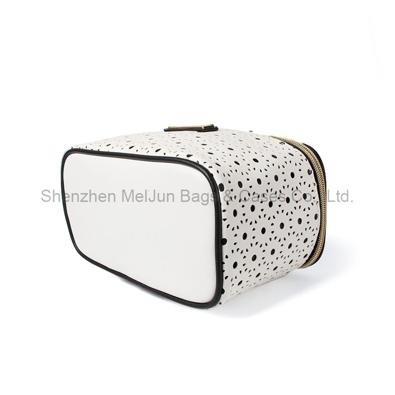 Luxury Travel Makeup Bag Pink PU Cosmetic Bag With Customized Logo