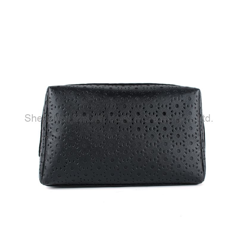 2020 New Zipper Closure Type Hollow Out PU Women Travel Toiletry Bag