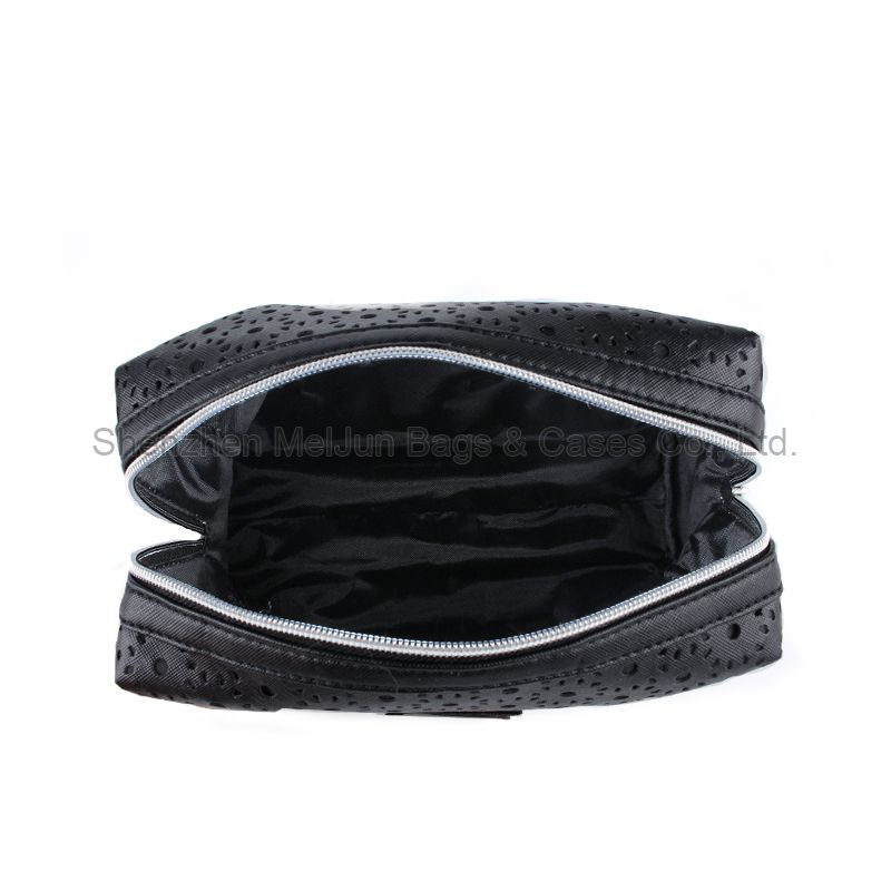 2020 New Zipper Closure Type Hollow Out PU Women Travel Toiletry Bag