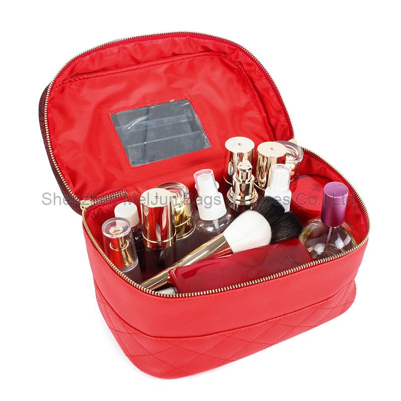 Multifunctional Women Toiletry Travel Bag Fashion Chinese Classics Red Ladies Cosmetic Bag Case