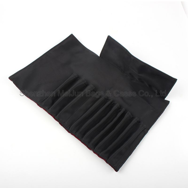 Custom Private Label Makeup Brush Bag High Quality Velvet Fabric Women Cosmetic Brush Pouches