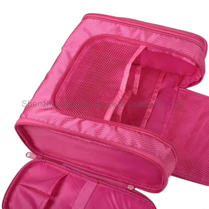 Professional Manufacturer Large Cosmetic Bag High Quality Pothook Hang Toiletry Travel Makeup Bag