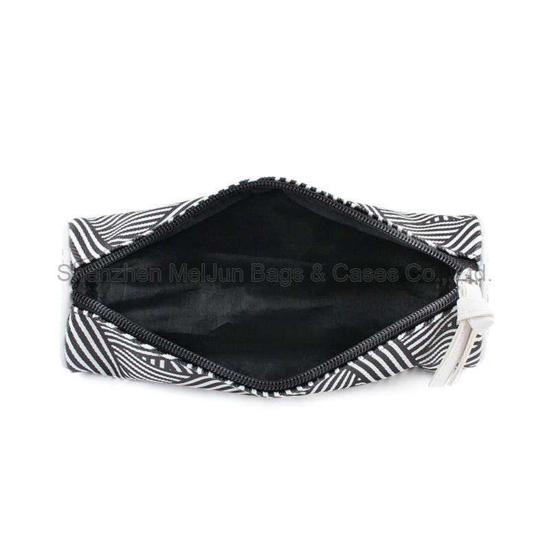 New Strip Pu Leather Makeup Brush Bag Fashion Travel Portable Cylindrical Cosmetic Bags