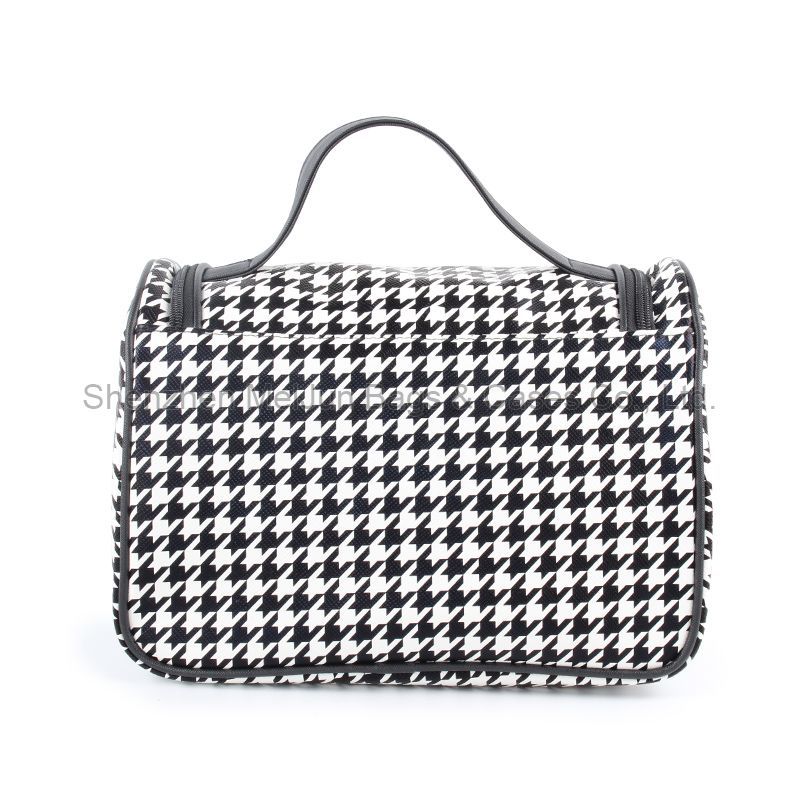 MELJUN Top Super PU Leather Cosmetic Bag Large Capacity Women Business Travel Wash Bag