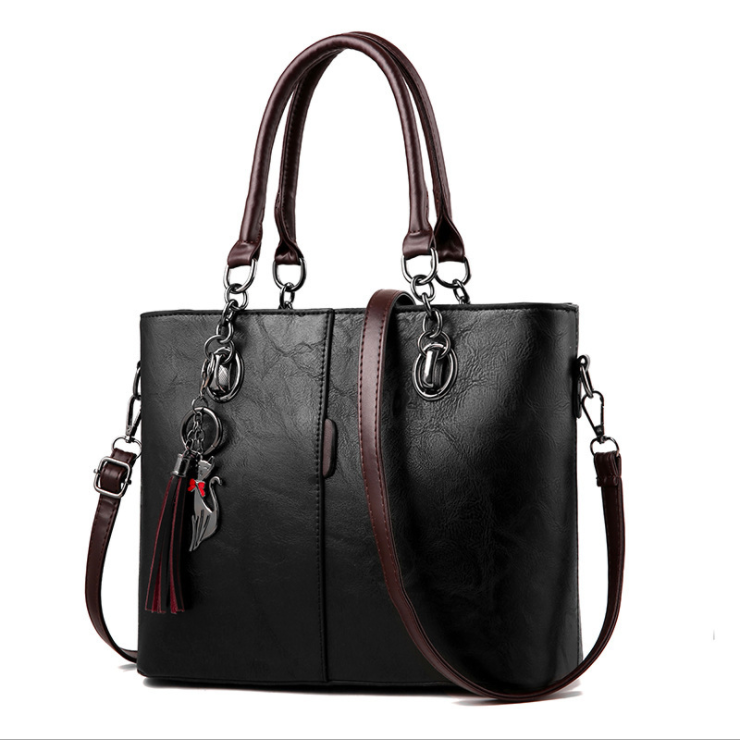 Custom logo 2020 new style PU leather handbags vintage tote bag for women