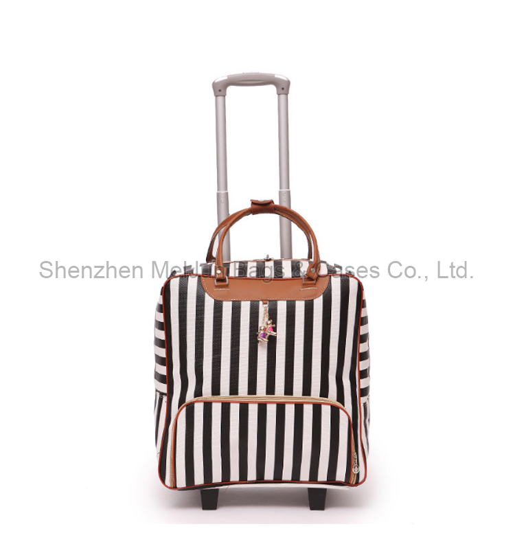 new stylish multifunction traveling trolley luggage tote handbag with 4 wheels