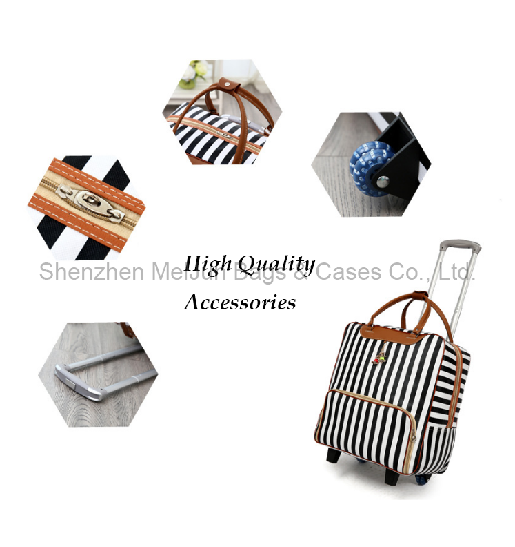 new stylish multifunction traveling trolley luggage tote handbag with 4 wheels