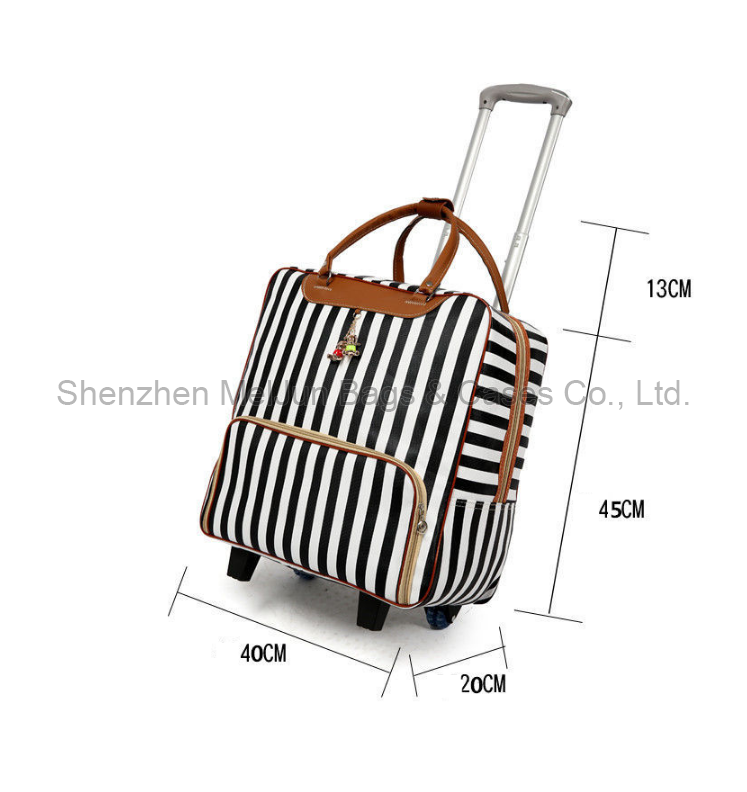 new stylish multifunction traveling trolley luggage tote handbag with 4 wheels