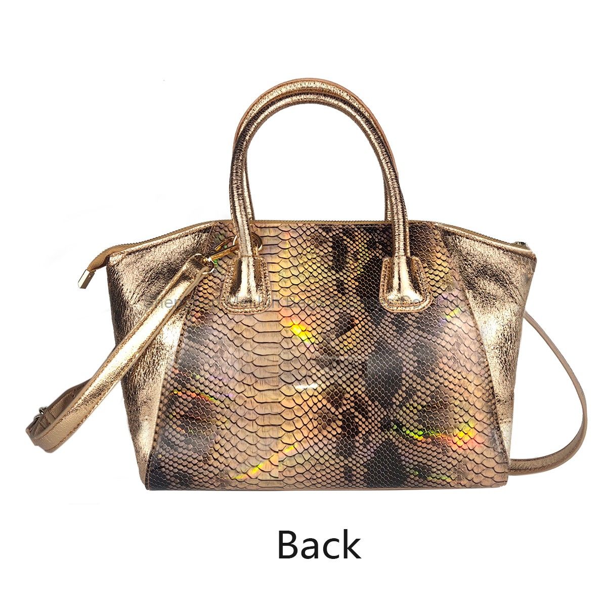 Women's Fashion can hand B/L shoulder oblique mirror PU magic color snake print bag for women