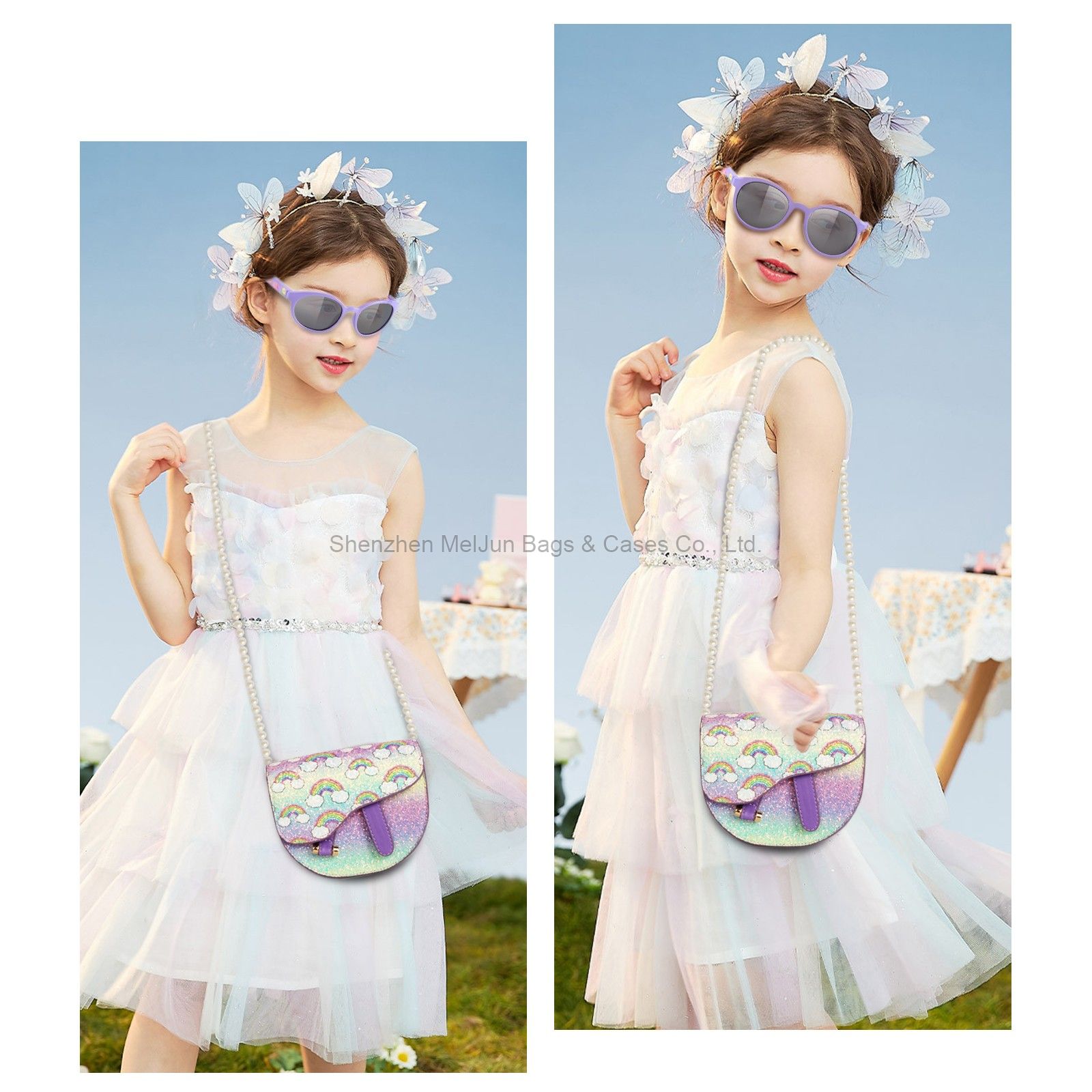 High quality Glitter Girl's Fashion Single shoulder straddle bag