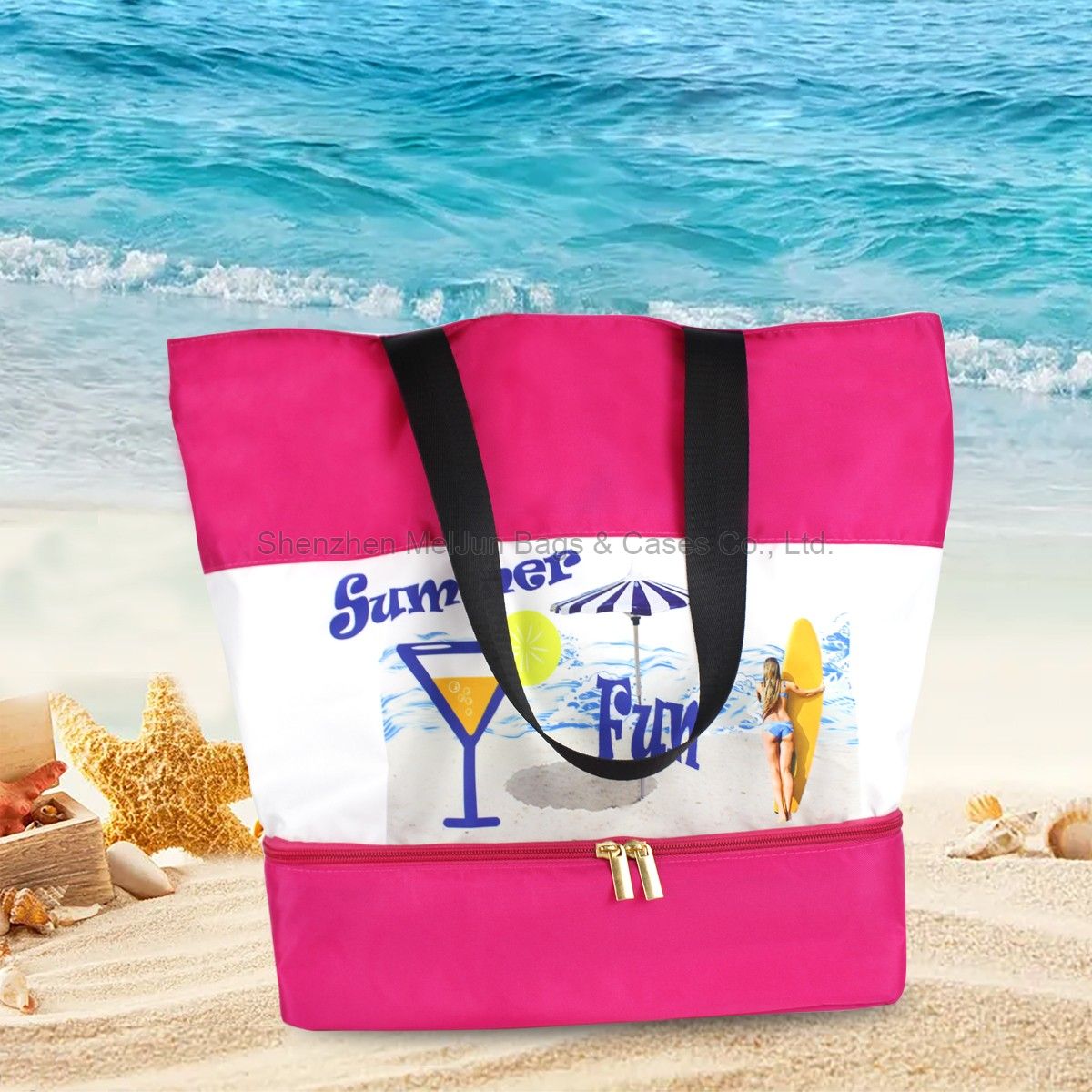 Summer Fine's new nylon waterproof beach bag Swimming bag Carry-on shopping bag