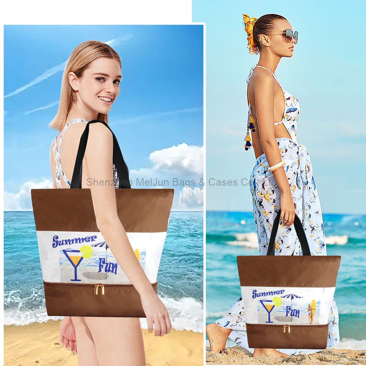 Summer Fine's new nylon waterproof beach bag Swimming bag Carry-on shopping bag