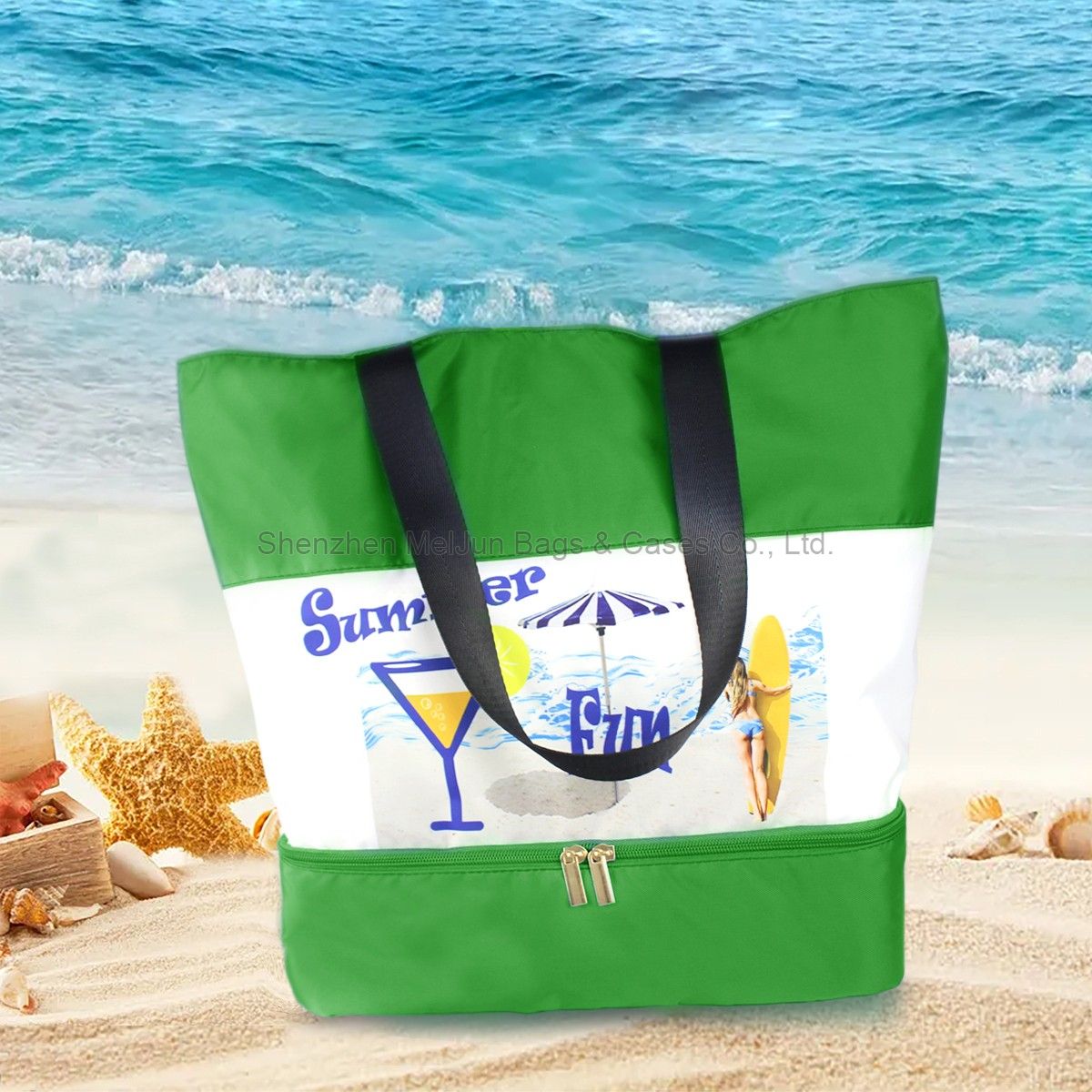 Summer Fine's new nylon waterproof beach bag Swimming bag Carry-on shopping bag