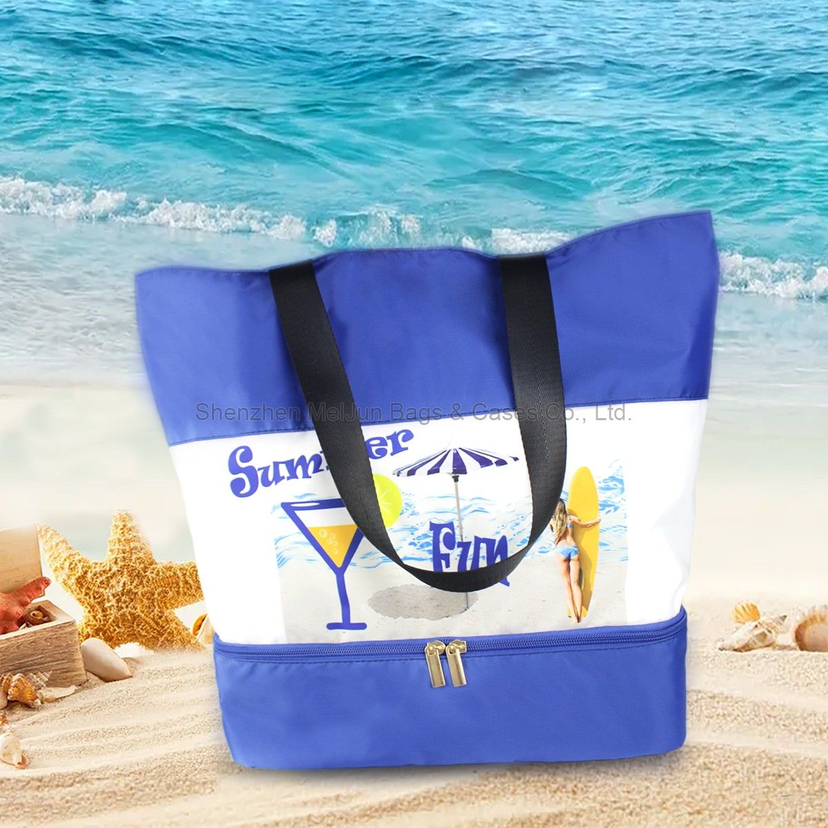 Summer Fine's new nylon waterproof beach bag Swimming bag Carry-on shopping bag