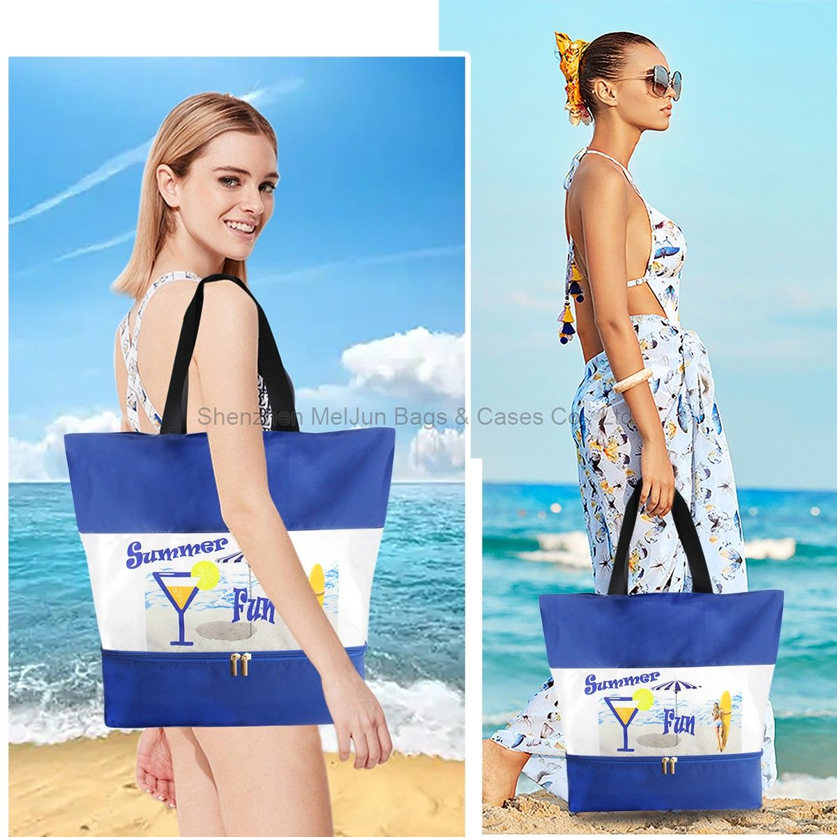 Summer Fine's new nylon waterproof beach bag Swimming bag Carry-on shopping bag