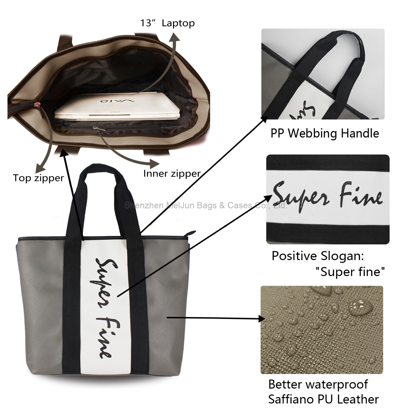 Super Fine! Super fine! Stylish urban portable waterproof PU portable leisure shopping women's bag outdoor