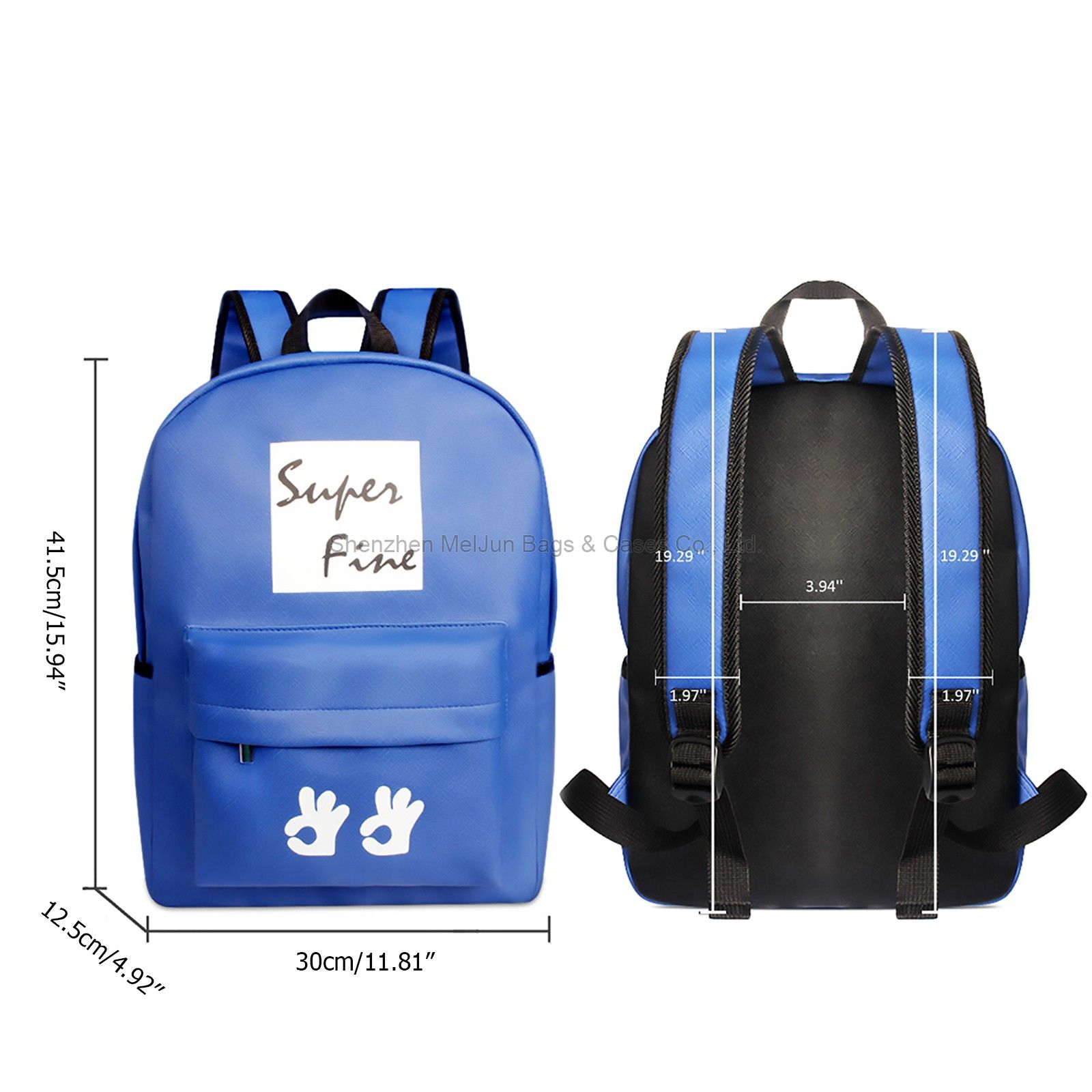 Super Fine Fashion Urban Portable waterproof PU Portable Casual Student Backpack