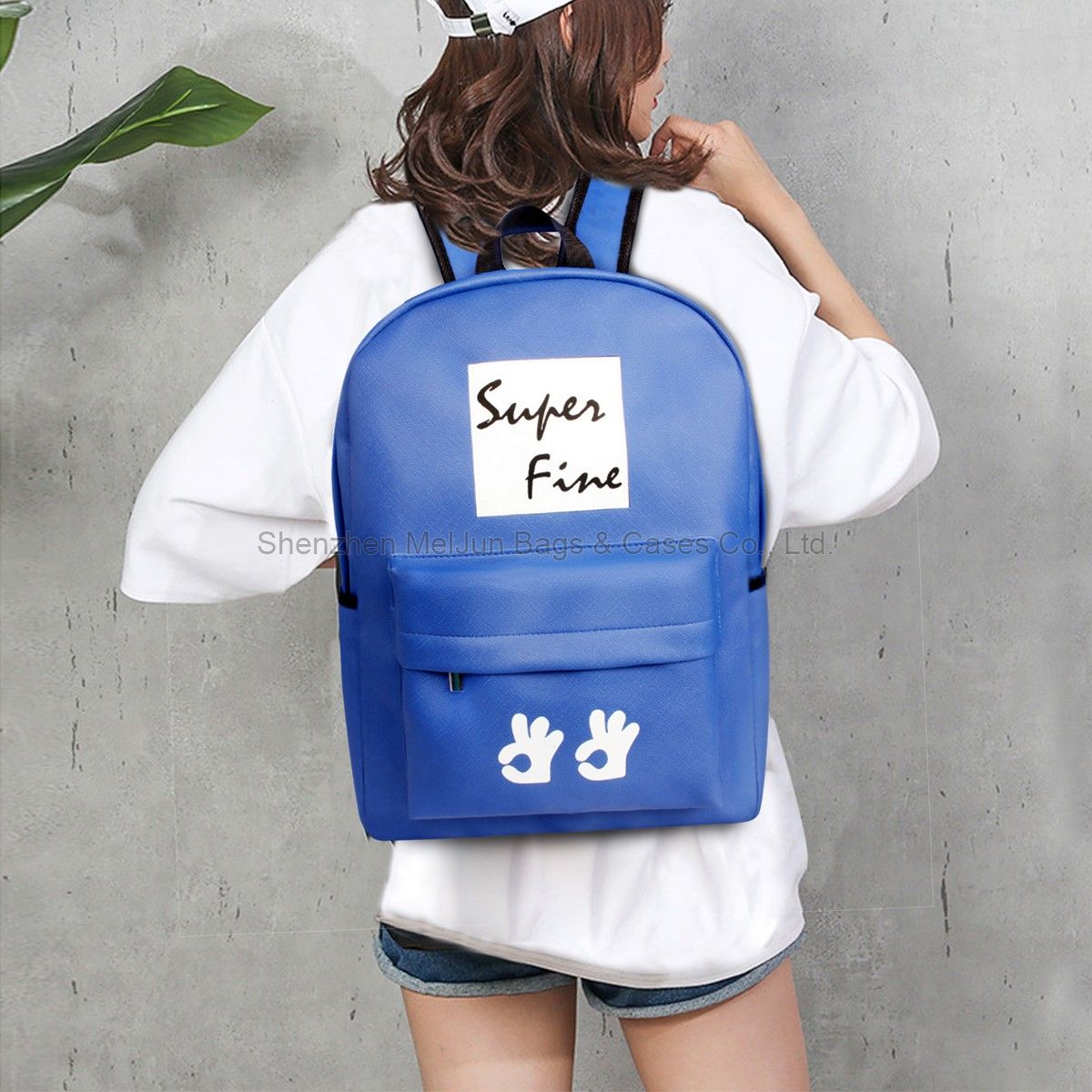 Super Fine Fashion Urban Portable waterproof PU Portable Casual Student Backpack