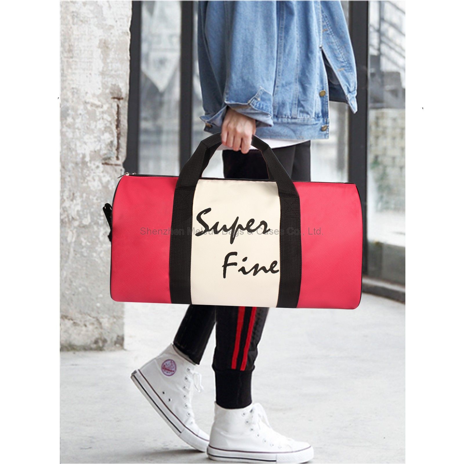 Super Fine Fashion Urban portable Crossbody waterproof PU Gym bag Sports bag